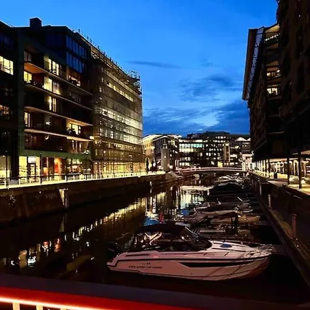 公寓 Luxurious At Tjuvholmen Right Next To Thethief Spa *